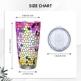 thumbnail image 4 of Salouo Colorful Tie Dye Stained Glass 3 Print 20oz Tumbler with Lid,Stainless Steel Vacuum Insulated Tumbler Durable Insulated Coffee Mug Thermal Cup with Splash Proof Sliding Lid-Without Straw, 4 of 8