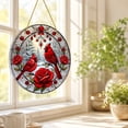 thumbnail image 3 of Christmas Acrylic Stained Glass Hanging Ornament, Christmas Window Decorations Decorative Suncatcher Xmas Decor for Indoor Outdoor Home Decorations Bedroom Living Room,8x8Inch, 3 of 7