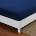 thumbnail image 2 of Fitted Sheet 160x200cm With Bonnet 30cm Navy Blue Microfiber, 2 of 5
