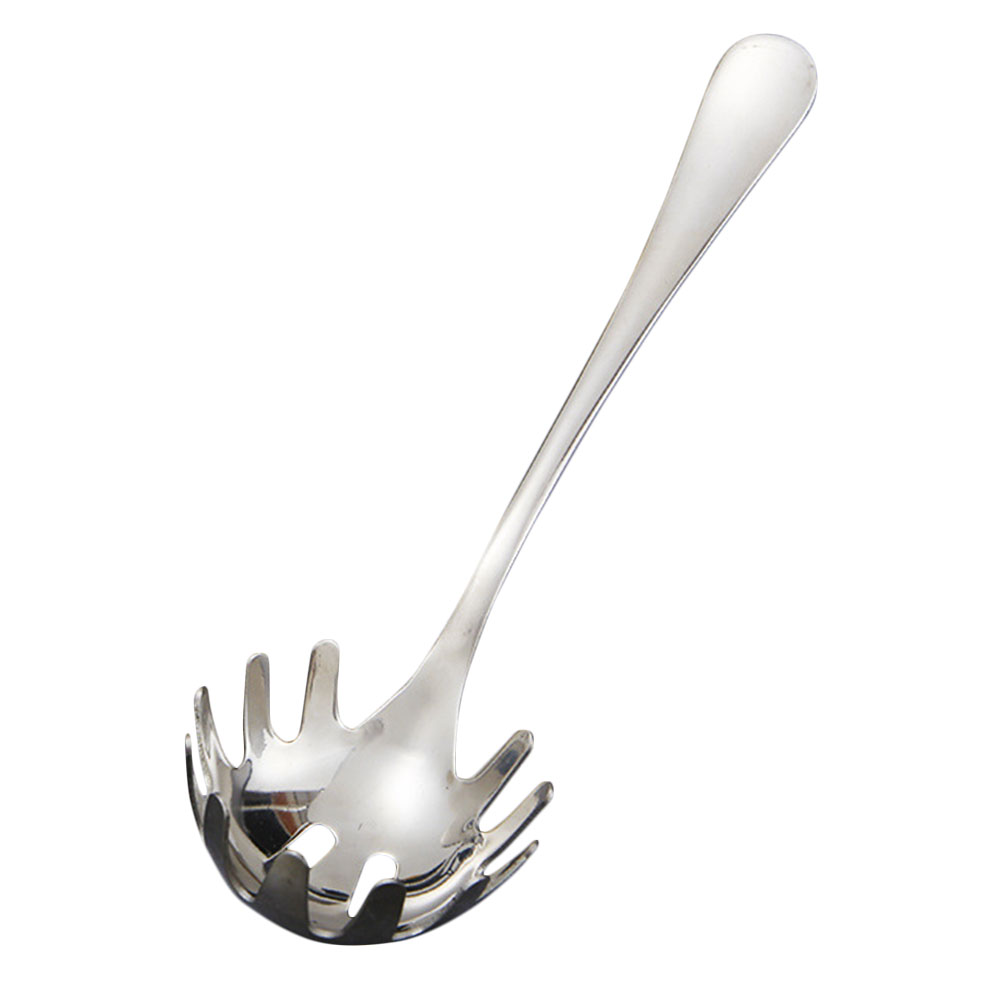 Cuillère à Spaghetti En Acier Inoxydable - Design Creux Pour Séparer Pâtes & Sauce - 24 Cm