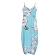 thumbnail image 3 of Robe d'Été pour Femmes Décontractée Sans Manches Grande Taille Longue Robe Maxi avec Poches Imprimé Floral Ample Robe de Plage Robe Bohème, 3 of 4