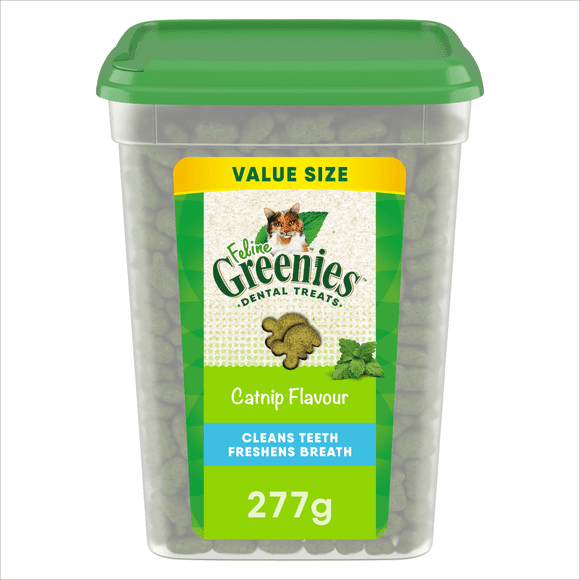 FELINE GREENIES Cat Treats Adult Natural Dental Care Catnip Flavour