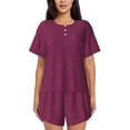 thumbnail image 1 of Fotbe Small Stars Conjunto de Pijama Estampado para Mujer, 2 Piezas, Ropa de Dormir con Camiseta de Manga Corta y Shorts Suaves-4X-Large, 1 of 6