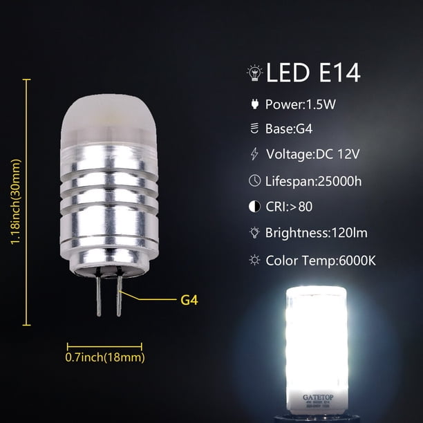 Contenedor de luz LED para coche, luz COB G4, 12V, 3W, superbrillante, sin estroboscopio, es adecuada para iluminación de pantalla de centro comercial