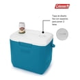 thumbnail image 4 of Hielera Coleman 30qt 28 Litros Para 25 Latas Tapa Portavasos multicolor Coleman 2160830, 4 of 7