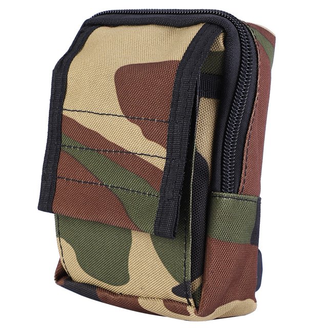 Riñonera portátil impermeable para teléfono móvil, deporte al aire libre, senderismo, viaje (camuflaje)