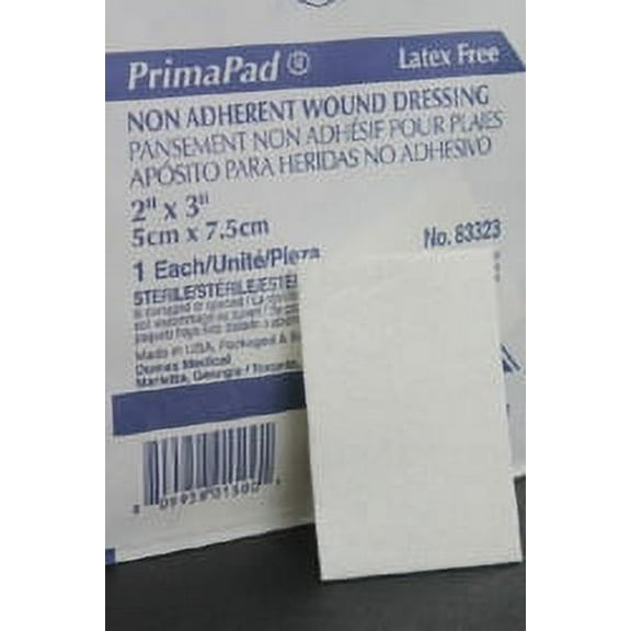 Non-Adherent Dressing Rayon Filling/DelNet Backing 2 X 3 Inch Sterile  - Box of 100