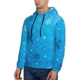 thumbnail image 3 of Lsque Winter With Snowflakes Pattern Casual Men's Hoodie,Hooded Sweatshirt with Kangaroo Pocket,Pullover Hoodie-Small, 3 of 7