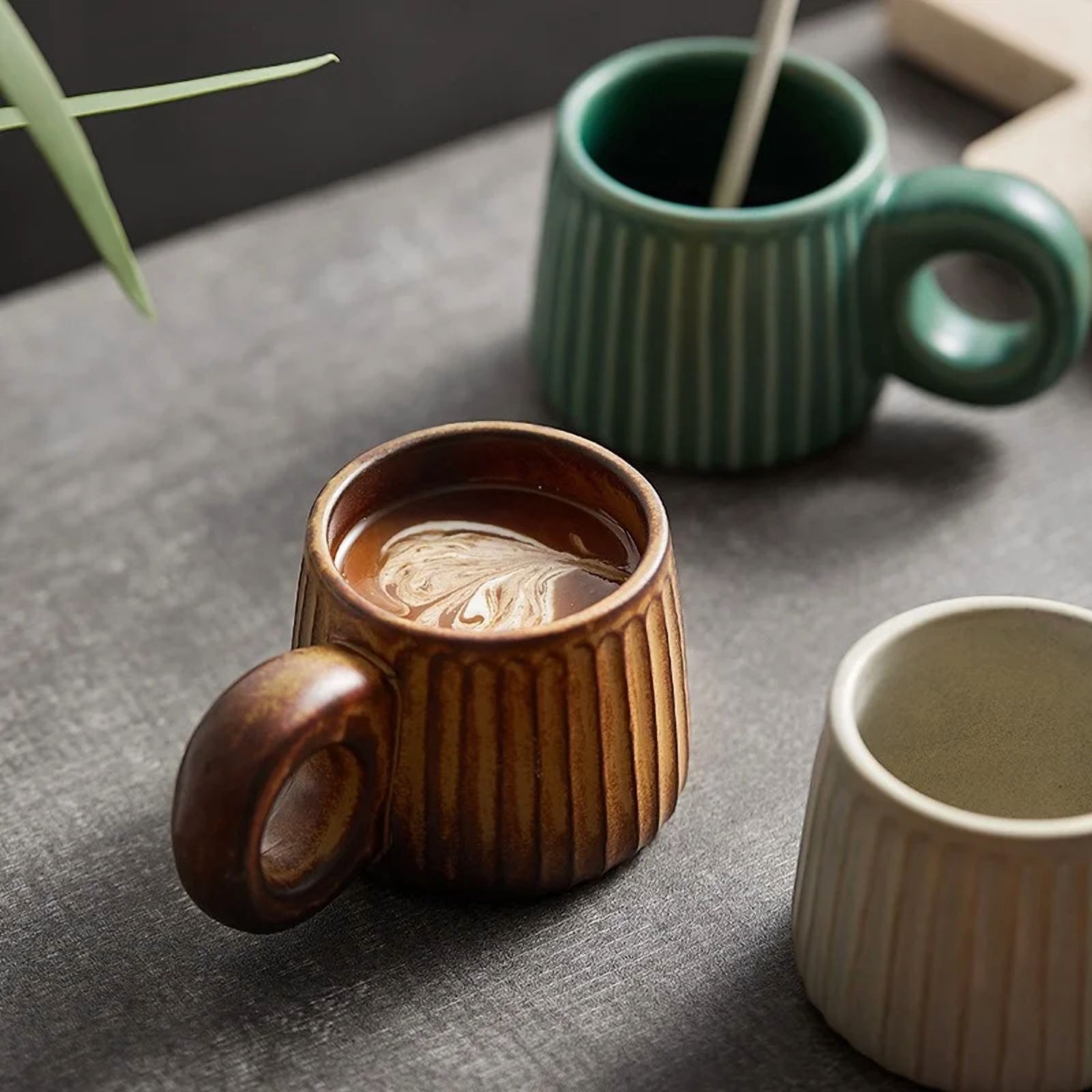Espresso cup 250ml Rough Pottery Coffee Cup Nordic Retro Handmade Ceramic Mugs Personality Water Tea Cup