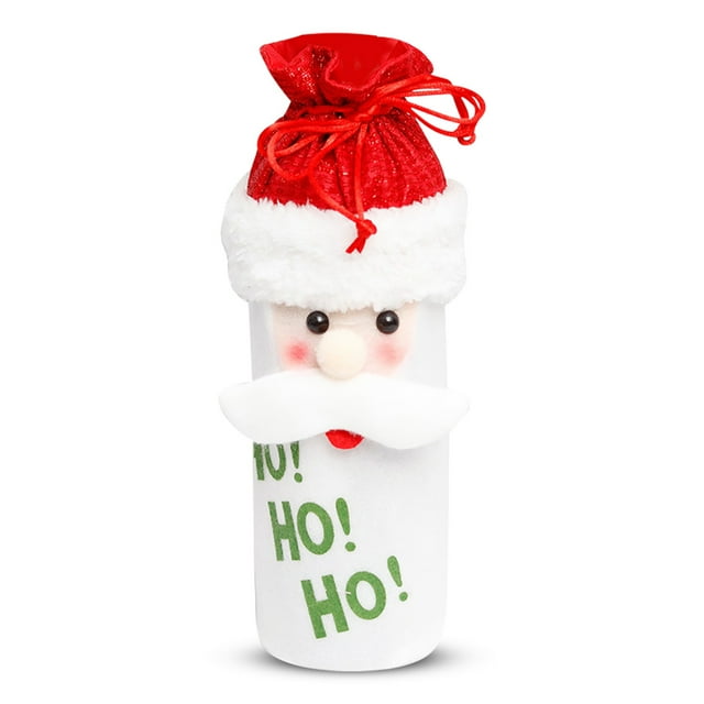 Bewildely Funda decorativa para botellas de vino de Navidad, bolsa de champán, media para el hogar, de cena, fiesta, Bar, decoración, Feliz Año Kits de decoración para fiestas No.01 Bewildely HA009980-01