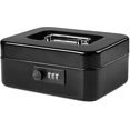 thumbnail image 1 of Small Cash Box With Combination Lock Durable Metal Cash Box With Money Tray Black,7.87 X 6.3 X 3.35 Inches, 1 of 3