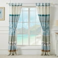 thumbnail image 2 of Greenland Home Fashions Thalia Stylized Florals and Geometric Prints Bohemian Ultimate Comfort Panel Pair Each Panel 42"x84" Blue, 2 of 3