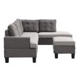 thumbnail image 5 of Sofa Set for Living Room with Chaise Lounge and Storage Ottoman Living Room Furniture Gray, 5 of 13