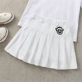 thumbnail image 2 of XEGLSBU Girls Skirts Size 7-8 with Shorts Girls A Line Skirt with Pleats Summer High Waist Tutu Party Skirt for Toddler School White Size 6-7 Years, 2 of 4