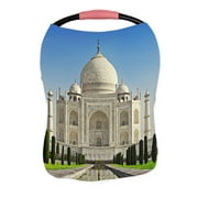 ABPHQTO Taj Mahal In Sunrise Light Agra Nursing Cover Baby Breastfeeding Infant Feeding Cover Baby Car Seat Cover Infant Stroller Cover Carseat Canopy Breathable