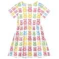 thumbnail image 2 of FORMRS Girls Short Sleeve Dress Summer Casual Round Neck A-line Beach Sundress, Sizes 2T-8T, Gummy Bear Pattern, 2 of 8