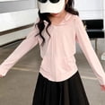 thumbnail image 5 of Girl's UPF 50+ Sun Protection Hoodie Shirt Kids UV Long Sleeve Quick Dry Zip Hoodies Jacket Athletic Hiking Swim Shirts With Pockets, 5 of 6