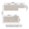 thumbnail image 3 of Cocina Integral Completa Modular Madesa Agata 260cm BC 02, 3 of 5