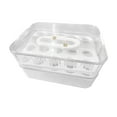 thumbnail image 2 of Contenant à Oeufs de Cuisine Contenant à Oeufs Tiroir Boîte de Rangement Fraîche pour Oeufs Support à Oeufs pour 2 Couches et Transparent, 2 of 9