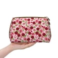 thumbnail image 4 of Naloa Rose Flowers Leather Makeup Bag for Purse Travel, Portable Small Cosmetic Organizer for Women and Girls, Make up Bag with Zipper, 4 of 8