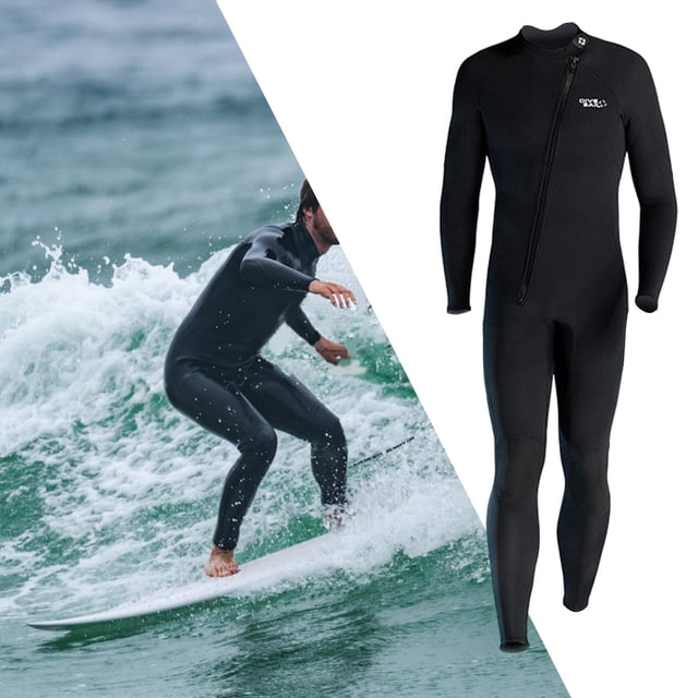 Traje de Buceo Traje de Neopreno Mantener Caliente, Trajes de baño para Nadar, Trajes de baño de Pieza para Surfear, Bucear, esnórquel, Vela, aeróbic Masculino Negro