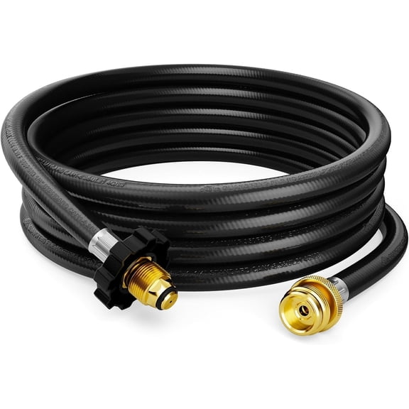 10-Ft Propane Heater Hose Assembly, Adapter Hose to Propane Tank, Fits Portable Grill & Propane Appliances