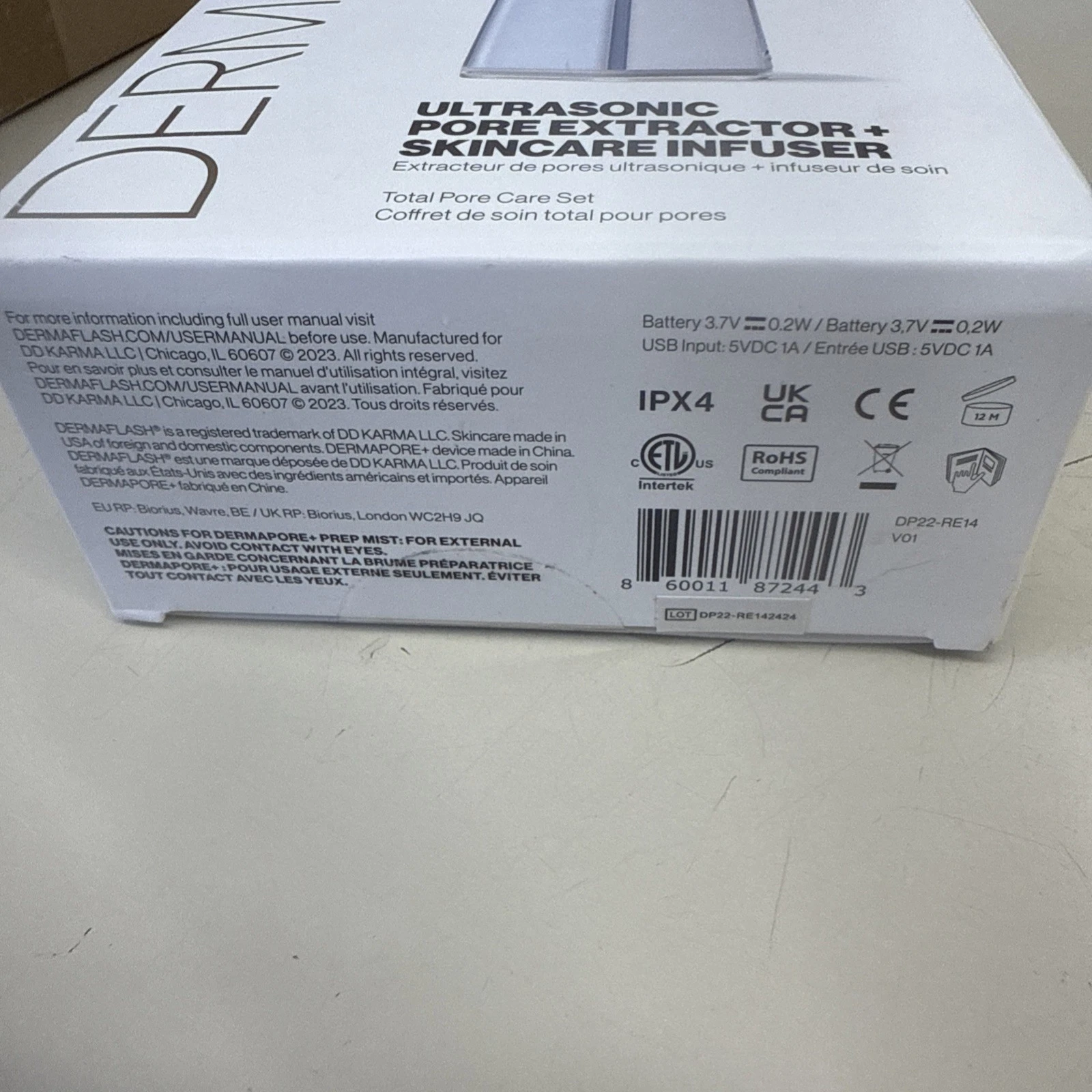 DERMAFLASH DERMAPORE Pore Extractor and Serum Infuser Device, Limited Edition:  Starlight