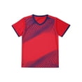 thumbnail image 5 of Miutii Kids Boys Football Jersey Short Sleeve Soccer T-Shirt Uniform Running Biking Tee Tops B Red 3XS, 5 of 9
