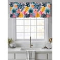 thumbnail image 2 of Curtain Valance for Windows,Summer Monstera Leaf Tropical Plant Kitchen Valances Rod Pocket Short Curtains,Foliage Pink Gradient Window Treatment Panel for Bedroom Bathroom 54"x18", 2 of 7