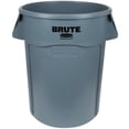 thumbnail image 3 of Rubbermaid Brute 44 Gallon Gray Round Trash Can with Rim Caddy and Dolly, 3 of 5