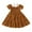 Coffee, variant on PINQI Casual Toddler Girls Dress Toddler Girls Dress Summer Bud Sleeves Solid Color Patchwork Cake Suspender Princess Dress