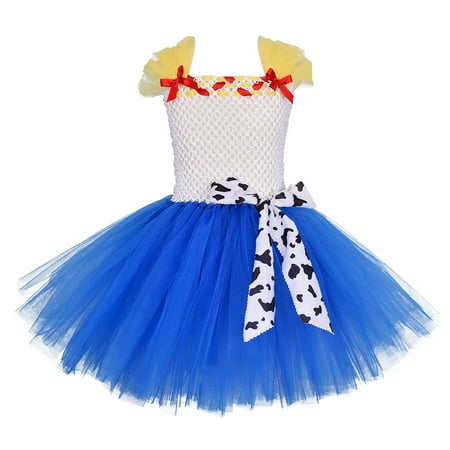 

ZMHEGW Toddler Kids Girls Bowknot Role Play Fancy Mesh Tulle Princess Dress Casual Fashion Clothing