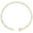 thumbnail image 3 of 10K Yellow Gold 2.25mm Diamond Cut Hollow Fiagro Link Bracelet Anklet 7 Inch, 3 of 3