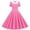 Hot Pink a1, variant on Girls Vintage 1950s Dress Double Breasted Short Sleeve Polka Dot Swing A Line Midi Dresses Cocktail Party Evening Prom Gowns