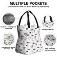 thumbnail image 3 of Cow and Heart White Pattern Drawstring Insulated Lunch Bag for Women, Stain-Resistant Large Lunch Tote with Multi-Pockets for Work Office, 3 of 6