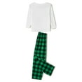 thumbnail image 6 of Fiomva Matching Family Pajamas Sets Christmas PJ's with Letter and Plaid Printed Long Sleeve Tee and Bottom Loungewear, 6 of 10