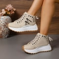 thumbnail image 4 of Chunky High Top Fashion Sneakers for Women Fashion Punk Studded Platform Denim Canvas Casual Walking Shoes, 4 of 8