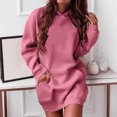 thumbnail image 2 of BangWanChi Sexy Dresses for Women Formal Dresses for Women Long Dresses for Women Women's Casual Long-sleeve Pocket Pullover Hoodie Dress, 2 of 5