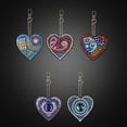 thumbnail image 3 of Llavero con pintura de diamantes colgante con forma especial de corazón de amor para manualidades DIY, 3 of 5