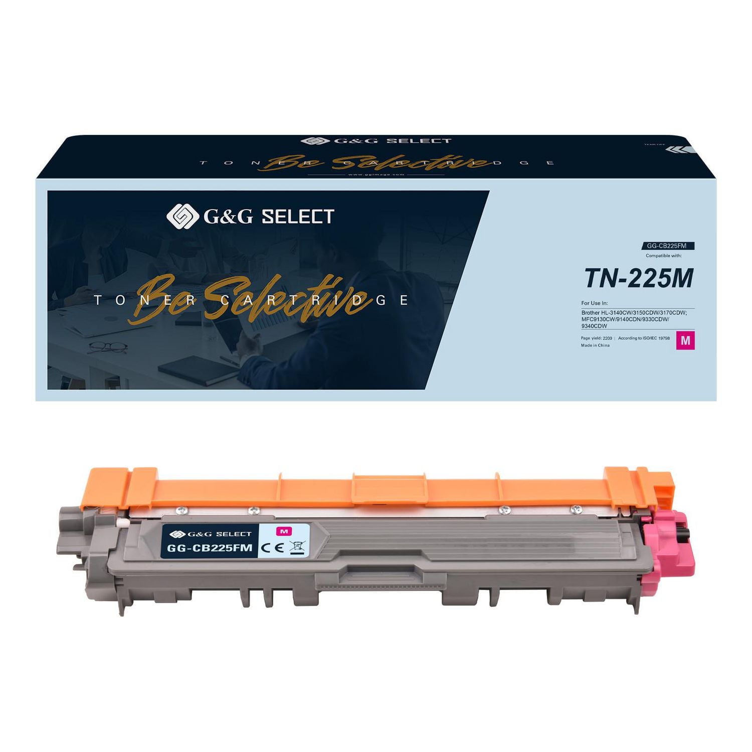 G&G Select Brother TN-225 cartouche de toner magenta remise à neuf