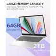 thumbnail image 4 of HP 2025 15.6" FHD Touchscreen Business Laptop: Intel i7-1355U | 64GB RAM | 2TB SSD | Win 11 Pro with Copilot Key | Numeric Keypad | Wi-Fi 6 | Bluetooth | Accessory Bundle, 4 of 8
