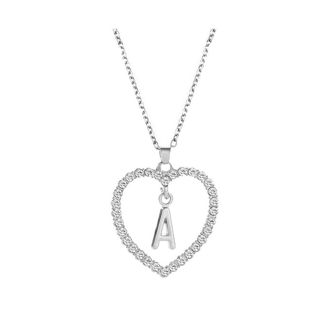 Jusqu'à 65 % de Rabais sur les Colliers SMihono pour Femmes Pendentif Collier pour Femmes Bijoux Alphabet Collier Cœur Cadeaux