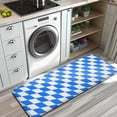 thumbnail image 3 of Blue White Checkerboard Checkered Pattern Kitchen Rug Mat,Kitchen Runner Rugs Non Skid Washable,Decorative Kitchen Floor Mats for Kitchen,Sink,Laundry,17"x47.2", 3 of 7