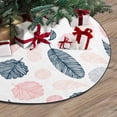 thumbnail image 3 of FMSHPON Leaves Xmas Christmas Tree Skirt Stand Mat for Holiday Party Decoration Indoor Outdoor 36 inches, 3 of 3