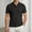 Black, variant on Men Polo Shirts Short Sleeve Button Down Textured Shirt Basic Grey Fashion Shirt for Man