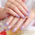 thumbnail image 2 of Set de puntas de uñas HUOGUO Purple Bride 24 piezas con diamantes de imitación, 2 of 4