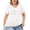 #1 White, variant on Women Plus Size Tops Round neck Flare Short Sleeve Business Blouse Elegant Sky Blue Dressy Tunic Shirt Clothes Size 3XL