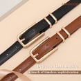 thumbnail image 5 of 3 Pcs Womens Leather Thin Belts Fashion Skinny Belt for Jeans Dresses, 5 of 11