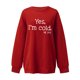 thumbnail image 3 of Gibobby Sudadera mujer Sudadera suelta casual de manga larga con cuello redondo para mujer blusa grande de manga larga(Rojo,M), 3 of 4