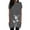 F182 Dark Gray, variant on Likimi T Shirts For Women With Pocket Crew Neck Print Short Sleeve Long Fashionable Casual Tops Blue Size L